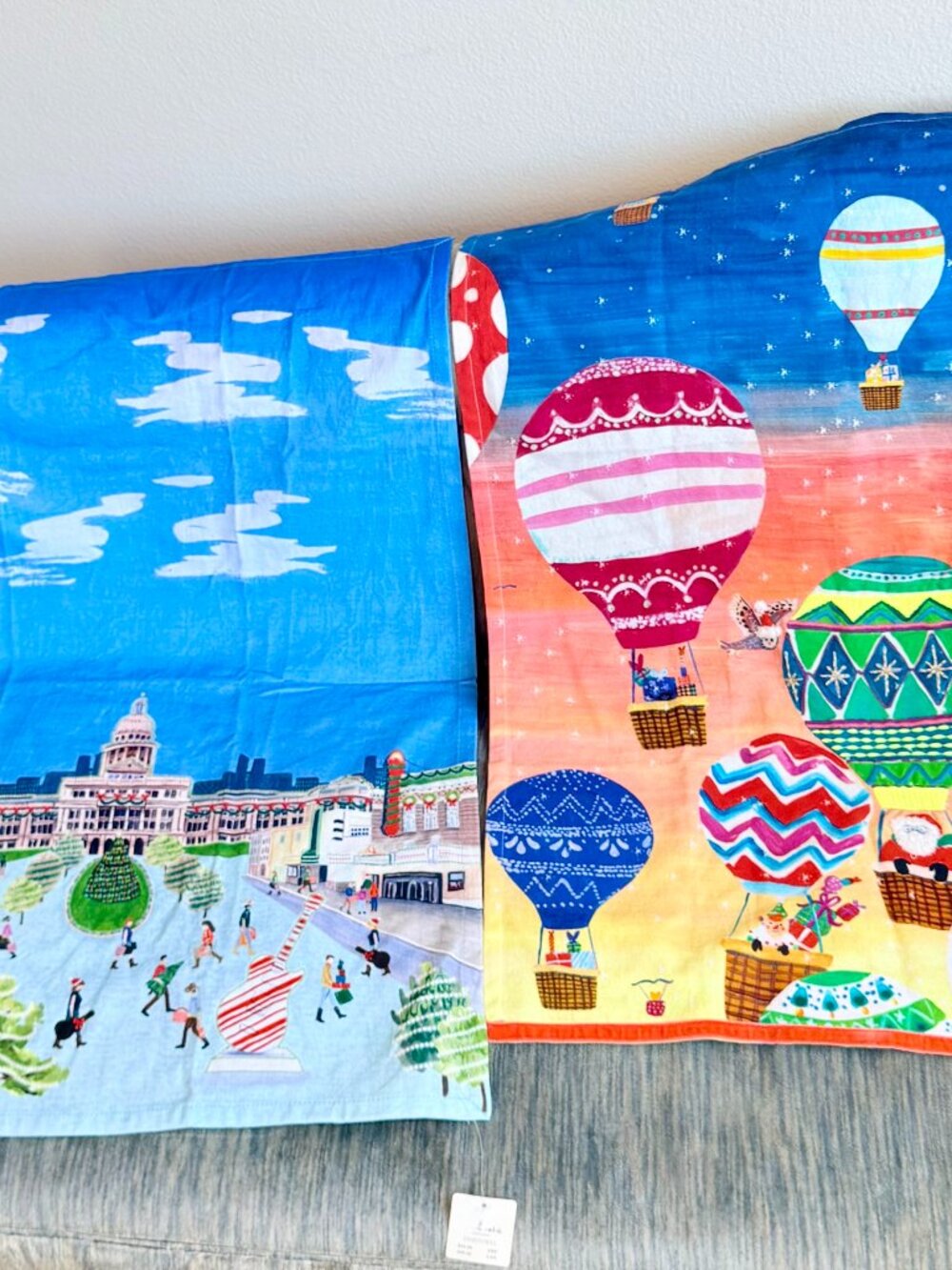 Anthropologie Holiday Kitchen Towel Set Embroidered Colorful NWT